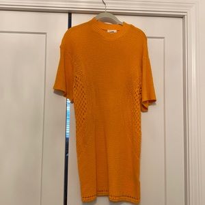 H&M orange knit cover up